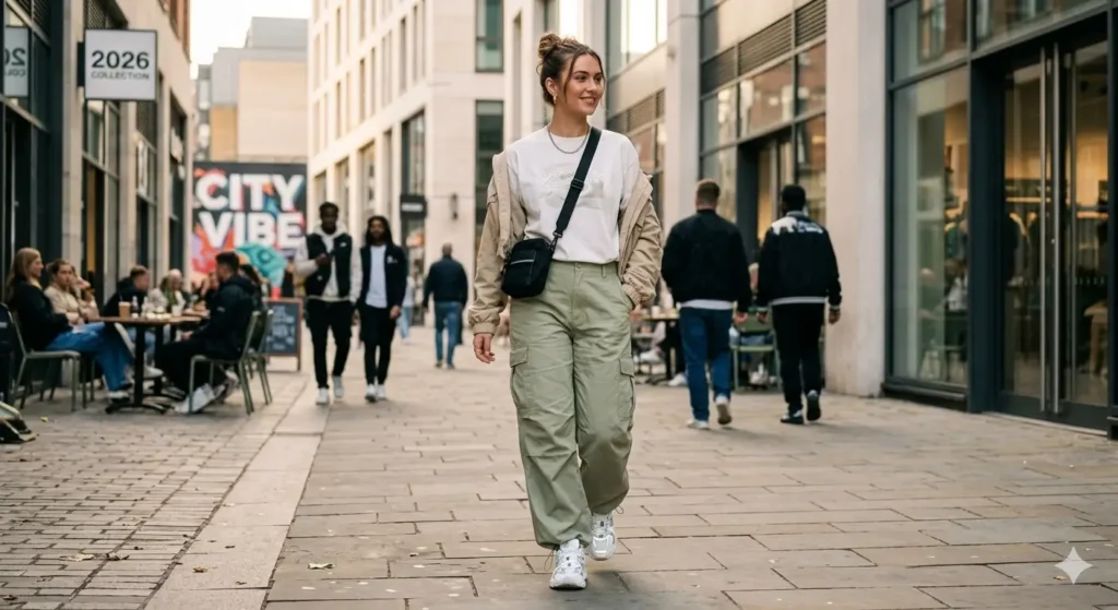 أحدث صيحات الموضة 2026 - دليل شامل لأبرز الترندات وأفكار تنسيق الملابس للرجال والنساء 13 بنطلون Baggy موضة 2026 أحدث صيحات الموضة 2026 دليل شامل لأبرز الترندات وأفكار تنسيق الملابس للرجال والنساء